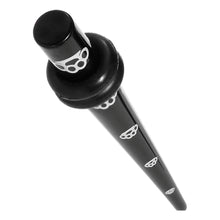 将图片加载到图库查看器，6G White Brass Knuckles Back Acrylic Taper Ear Plug
