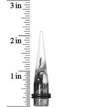 Load image into Gallery viewer, 7/16 Black and White Art Swirls Clear Acrylic Taper Ear Plug

