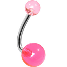 Load image into Gallery viewer, Pinksicle Acrylic J-Bar Belly Ring
