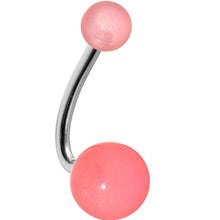 将图片加载到图库查看器，Pink Cloud Acrylic J-Bar Belly Ring
