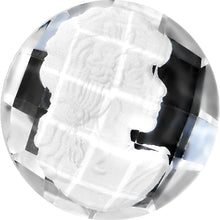 Load image into Gallery viewer, 5/8 Faceted Clear White Cameo Acrylic Saddle Plug

