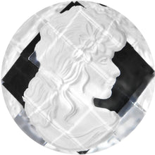 Load image into Gallery viewer, 3/4 Faceted Clear White Cameo Acrylic Saddle Plug
