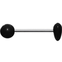 Load image into Gallery viewer, 14G Black Beating Heart Straight Barbell Tongue Ring 5/8
