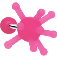 将图片加载到图库查看器，Pink Silicone Atom Barbell Tongue Ring
