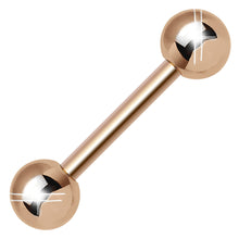 Load image into Gallery viewer, 16G 5/16 Rose Gold Plated Straight Barbell
