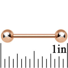 Load image into Gallery viewer, 14G 5/8 Rose Gold Plated Straight Barbell
