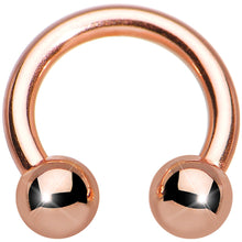 Load image into Gallery viewer, 14G 5/16 Rose Gold Plated Horseshoe
