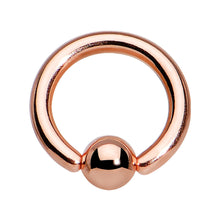 Load image into Gallery viewer, 16G 1/4 Rose Gold Plated BCR Captive Ring
