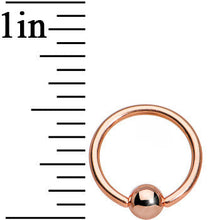 将图片加载到图库查看器，16G 3/8 Rose Gold Plated BCR Captive Ring
