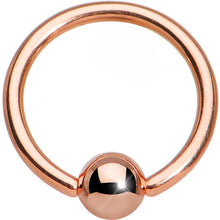 将图片加载到图库查看器，16G 3/8 Rose Gold Plated BCR Captive Ring
