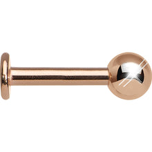 Load image into Gallery viewer, 14G 5/16 Rose Gold Plated Labret Tragus Monroe
