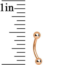 Load image into Gallery viewer, 16G 5/16 Rose Gold Plated Curved Barbell
