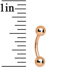 Load image into Gallery viewer, 16G 5/16 Rose Gold Plated Curved Barbell
