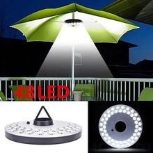 Load image into Gallery viewer, 48 LED Lights Waterproof Umbrella Pole Lights for Patio Umbrellas
