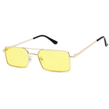 Load image into Gallery viewer, Luxury Famous Retro Modern Square Unisex Men and  Women‘s Sunglasses  With Alloy Metal Small Frame With Clear Double Bridge Men's Sunglasses

