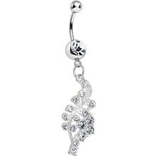 Load image into Gallery viewer, Clear Gem Icy Winter Branch Dangle Belly Ring
