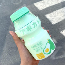 Load image into Gallery viewer, 480ml Plastic Water Bottle Tour Drinking Bottle  Shape Cute Lovely Milk Carton Shaker Bottle for Kids / Girl /Adult Glass Fruit Water Bottle Without 480ml BPA Pretty Water Bottles of Strawberry Milk Heat Resistant Water Bottles
