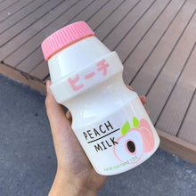 Load image into Gallery viewer, 480ml Plastic Water Bottle Tour Drinking Bottle  Shape Cute Lovely Milk Carton Shaker Bottle for Kids / Girl /Adult Glass Fruit Water Bottle Without 480ml BPA Pretty Water Bottles of Strawberry Milk Heat Resistant Water Bottles
