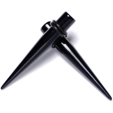 Load image into Gallery viewer, 14G to 00G 18 Piece Black Acrylic Ear Stretching Taper Kit
