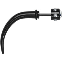 将图片加载到图库查看器，Black Glitzy Clear Gem Fake Talon Taper Plug

