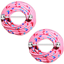 Load image into Gallery viewer, 14G 20mm Pink Cupcake Nipple Shield Set
