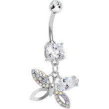 Load image into Gallery viewer, Clear Gem Exquisite Insect Butterfly Dangle Belly Ring
