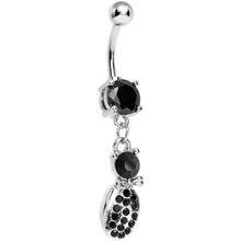 将图片加载到图库查看器，Black Gem Lady Bug Luck Dangle Belly Ring
