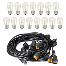 将图片加载到图库查看器，48ft Outdoor String Light Waterproof Patio String Lights Bulbs
