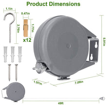 Load image into Gallery viewer, 49 Ft. Retractable Clothesline Rope
