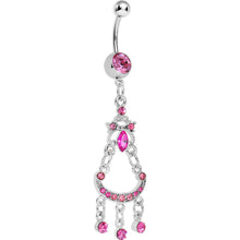 Load image into Gallery viewer, Pink Gem Princess Delight Chandelier Belly Ring
