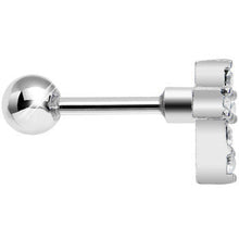 将图片加载到图库查看器，Clear Gem Sparkling Cross Cartilage Tragus Earring
