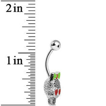 将图片加载到图库查看器，Lower Mount Cute Metal Red Hearts Sugar Skull Belly Ring
