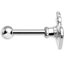 Load image into Gallery viewer, 16G Shiny Steel Nicely Nautical Anchor Cartilage Stud Earring
