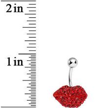 Load image into Gallery viewer, Red Gem Luscious Lips Belly Ring
