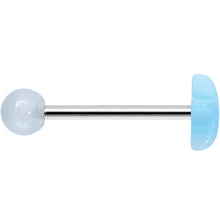 Load image into Gallery viewer, Blue Acrylic Glow in the Dark Star Tongue Ring
