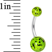 将图片加载到图库查看器，Green Speckled Cosmos Belly Ring
