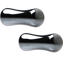 Load image into Gallery viewer, 6G Organic Black Hematite Stone Saddle Plug Set
