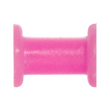 Load image into Gallery viewer, 6G Neon Pink Silicone Glow in the Dark Double Flare Tunnel
