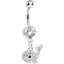 Load image into Gallery viewer, Crystalline Gem Tail of the Whale Dangle Belly Ring
