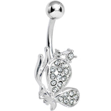 将图片加载到图库查看器，Crystalline Gem Shy Butterfly Belly Ring
