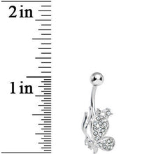 将图片加载到图库查看器，Crystalline Gem Shy Butterfly Belly Ring
