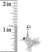 Load image into Gallery viewer, Crystalline Gem As the Crow Flies Bird Belly Ring
