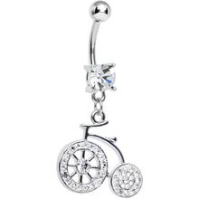 Load image into Gallery viewer, Crystalline Gem Ride My Tricycle Dangle Belly Ring
