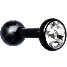 Load image into Gallery viewer, 4mm Clear Gem Black IP Tragus Cartilage Earring
