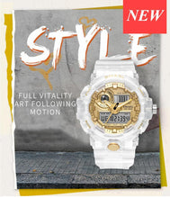 将图片加载到图库查看器，Sport Digital Watch for Men and Woman With Luminous Dual Time Waterproof 5 Bar Modern Men's Military Wristwatch WIth Night Mode
