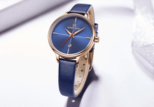 Load image into Gallery viewer, Women's Luxury Watch With  Leather Belts Shiny Steel Case  Scratch Resistant Glass Unique Design Perfect Gift
