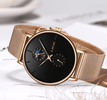 Load image into Gallery viewer, Women's Elegant Waterproof Watch With Chronometers And Braided Stainless Steel Bracelet Excellent Design Perfect Gift
