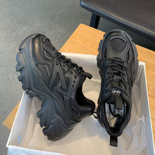 Load image into Gallery viewer, High Quality Chunky Sneakers Womens Platform Fashion Breathable Height Increased Thick Bottom Trainers High White Fashion Thick Soled Sports Walking Sneakers
