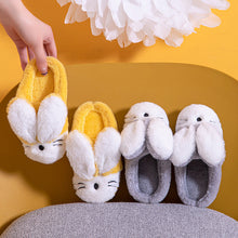 将图片加载到图库查看器，Cartoon Bunny Home Warm Children's Slippers Home Slippers Warm Cute Womans Mens Slipper Winter Shoes New Fashion Casual Fur Plush Slides Winter Slippers For Women House Slippers Fluffy Soft Comfy Fuzzy Slippers Faux Fur Plush Anti-Skid Slippers
