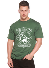 将图片加载到图库查看器，Ride Till Death Spun Bamboo® Men's Bamboo Viscose/Organic Cotton Short Sleeve Graphic T-Shirt
